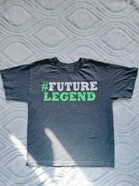 Kohl's Charcoal Gray Kids Tee with Green & White #FUTURE LEGEND
